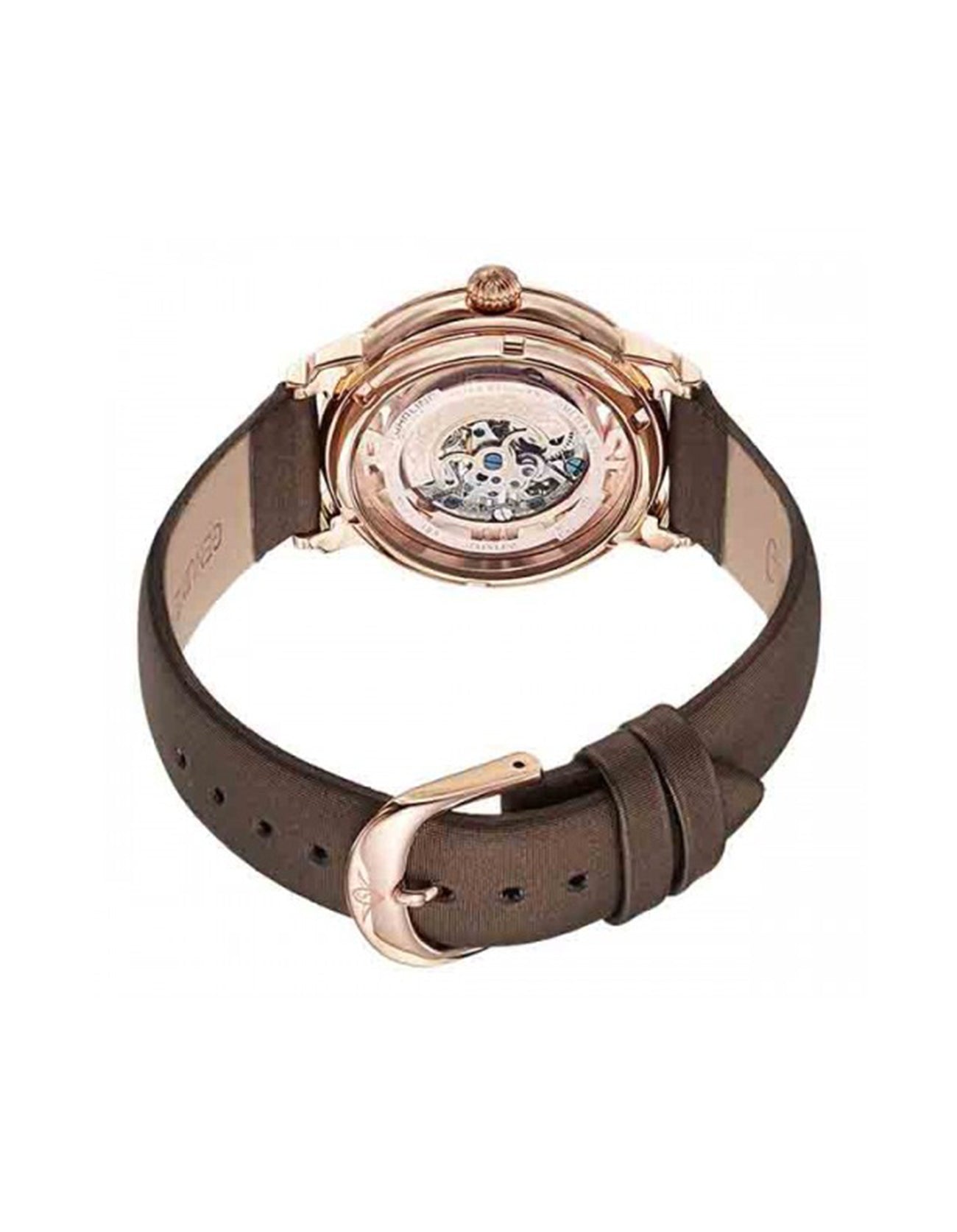 Women Winchester 156.124T14 Automatic Skeleton Stainless Steel Rose Tone Watch