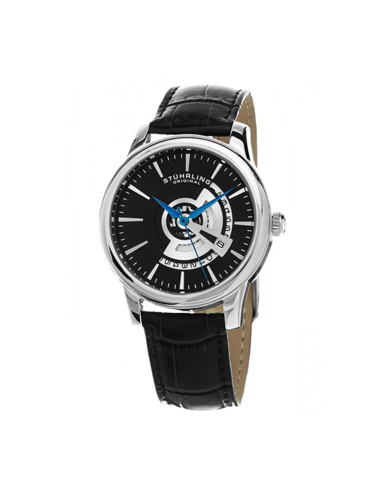 Stuhrling Original Men's Watch Symphony 787.02 Black Leather Watch