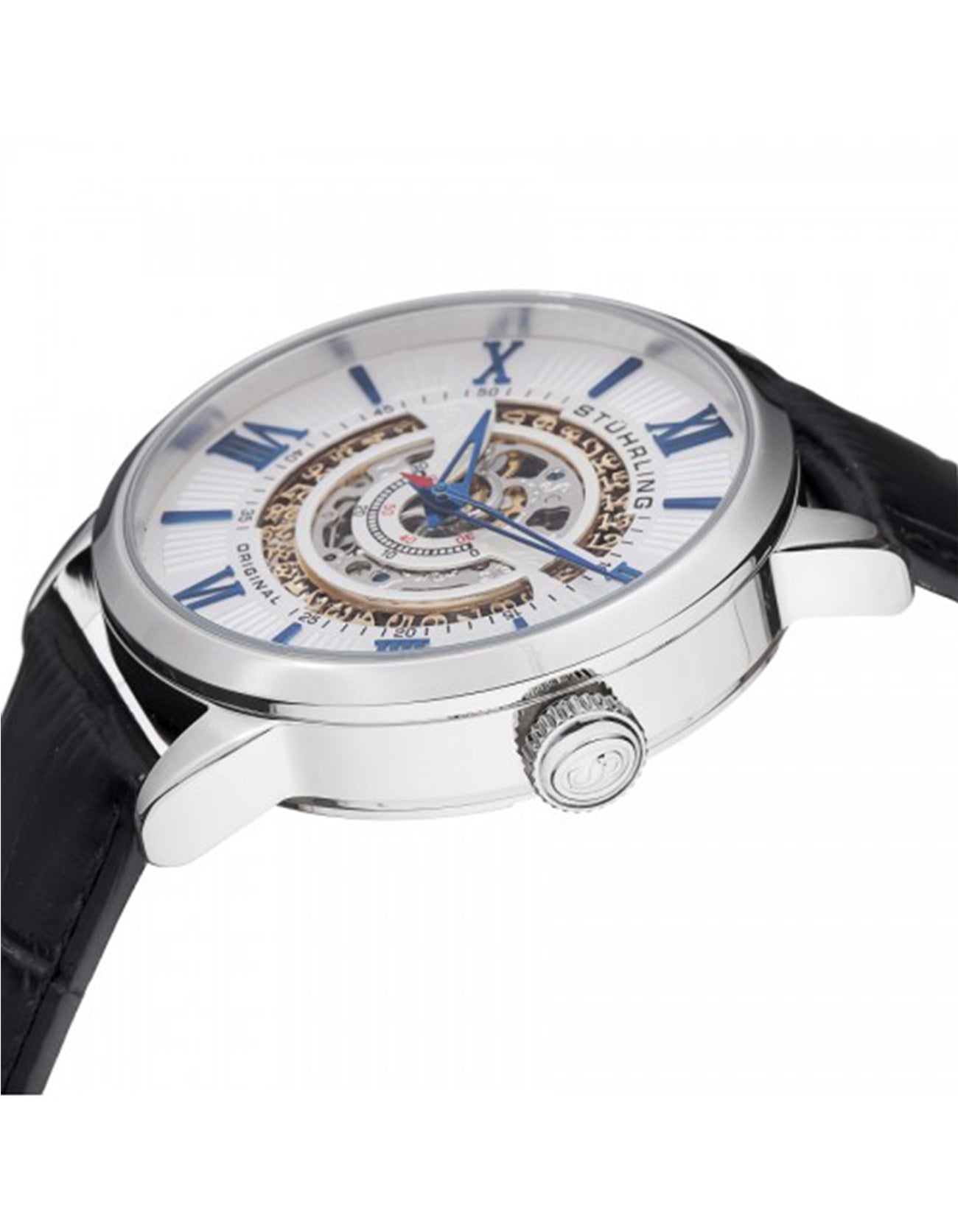 Stuhrling Original Delphi 696.01 Automatic 44mm Skeleton Stainless Steel Watch