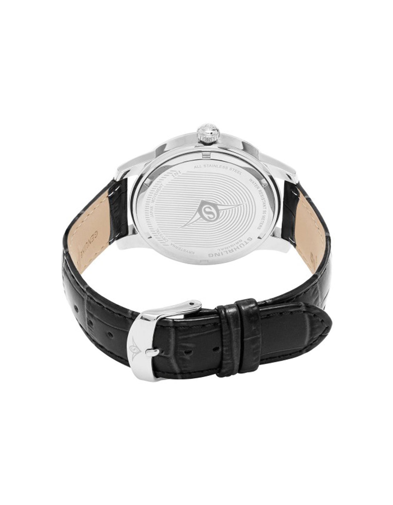 Stuhrling Original Men's Watch Symphony 787.02 Black Leather Watch