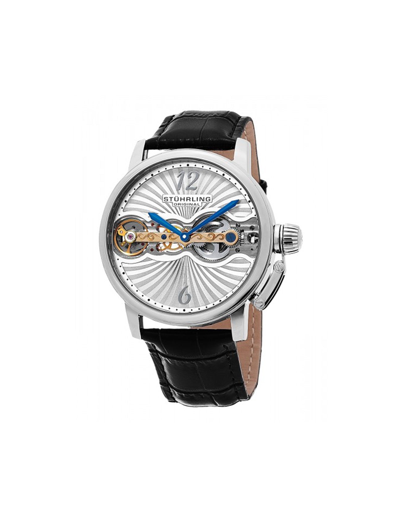 Doppler Black Silver 729.01 Leather Strap Watches