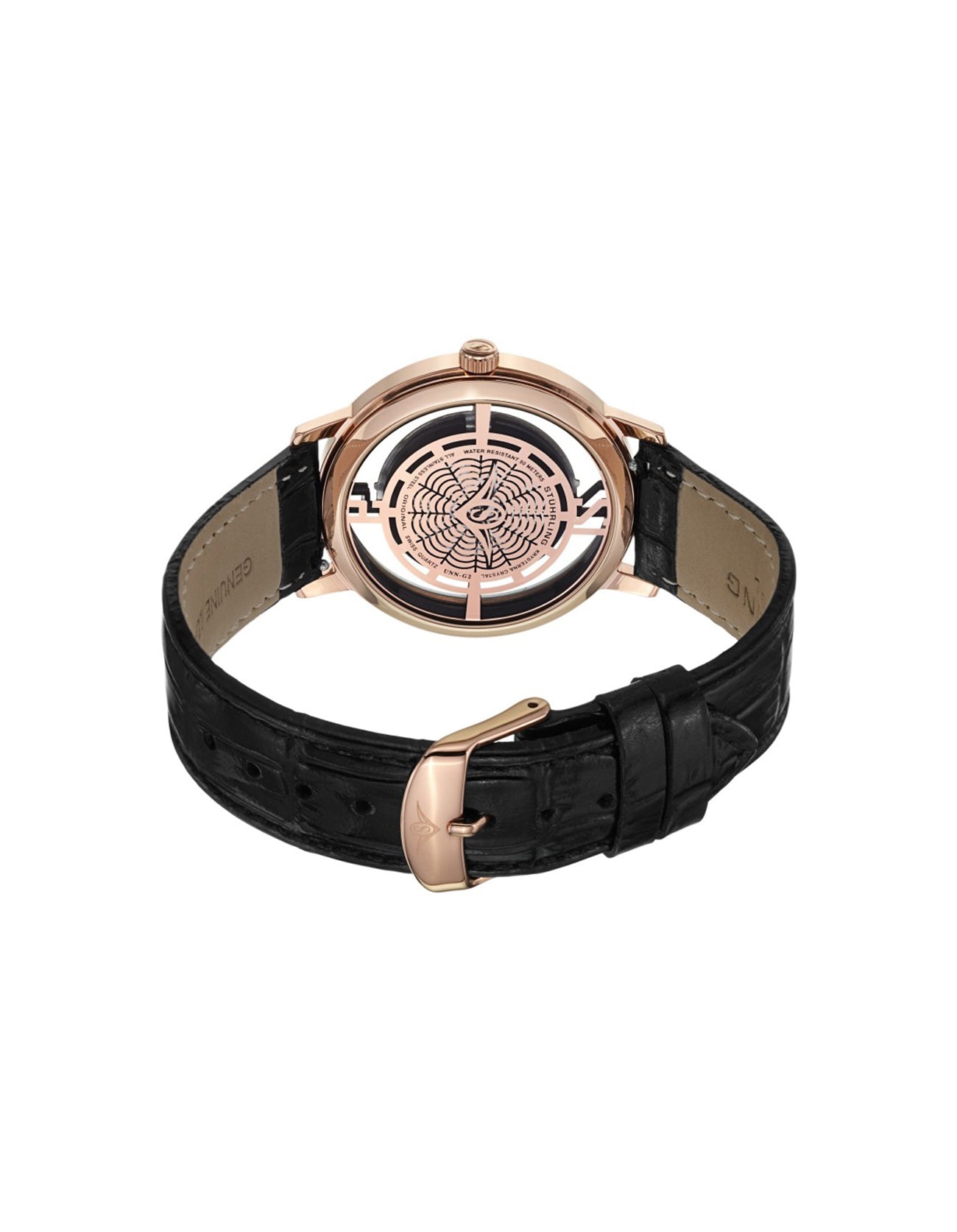 Stuhrling Original Set 388G2.SET.03 Cathedral Stainless Steel Rose Tone Watch