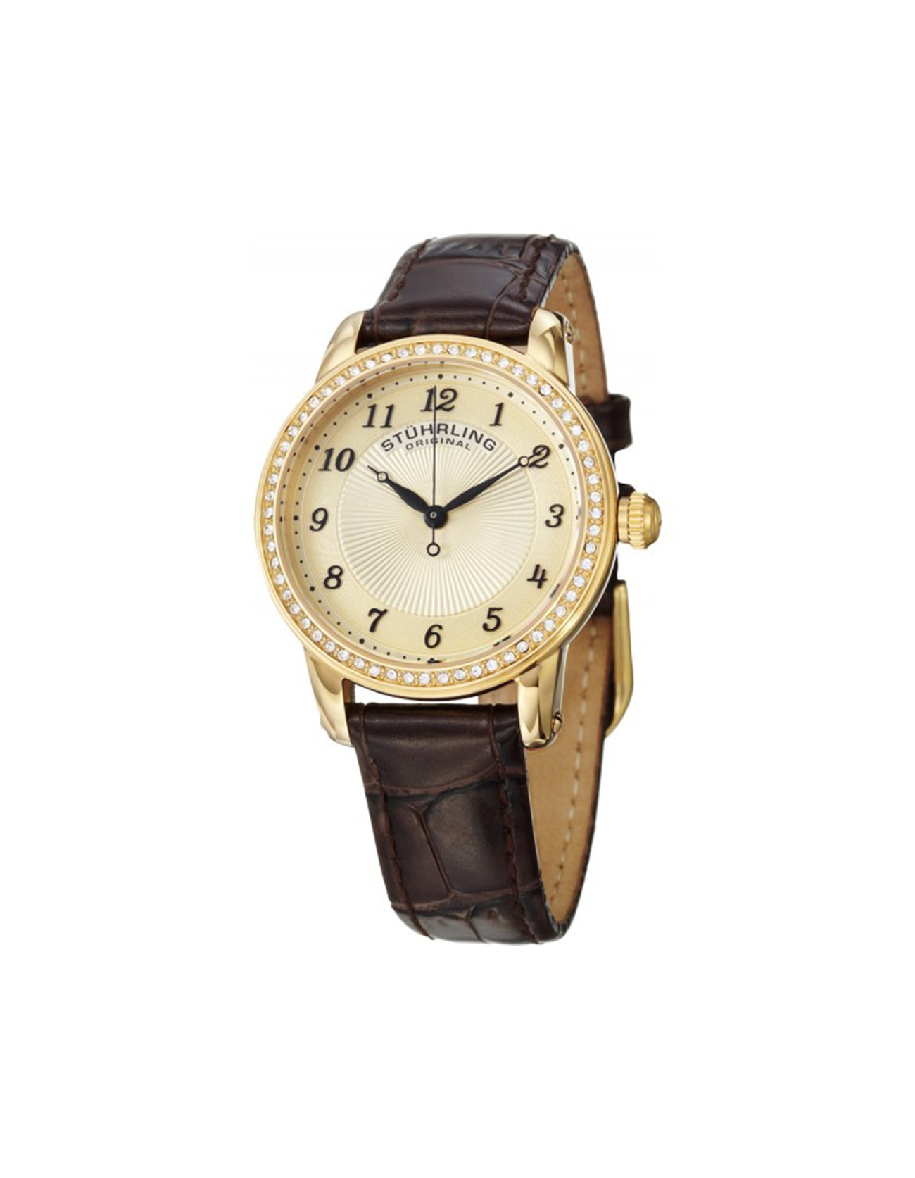 Women's Original Symphony 651.02 Quartz Classic Gold Tone Brown Leather Watch