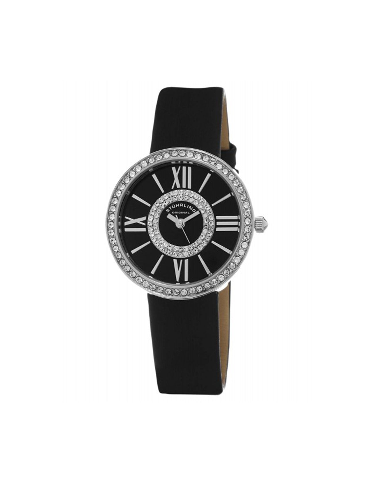 Women Chic 566.02 Quartz Black Dial Leather Watch