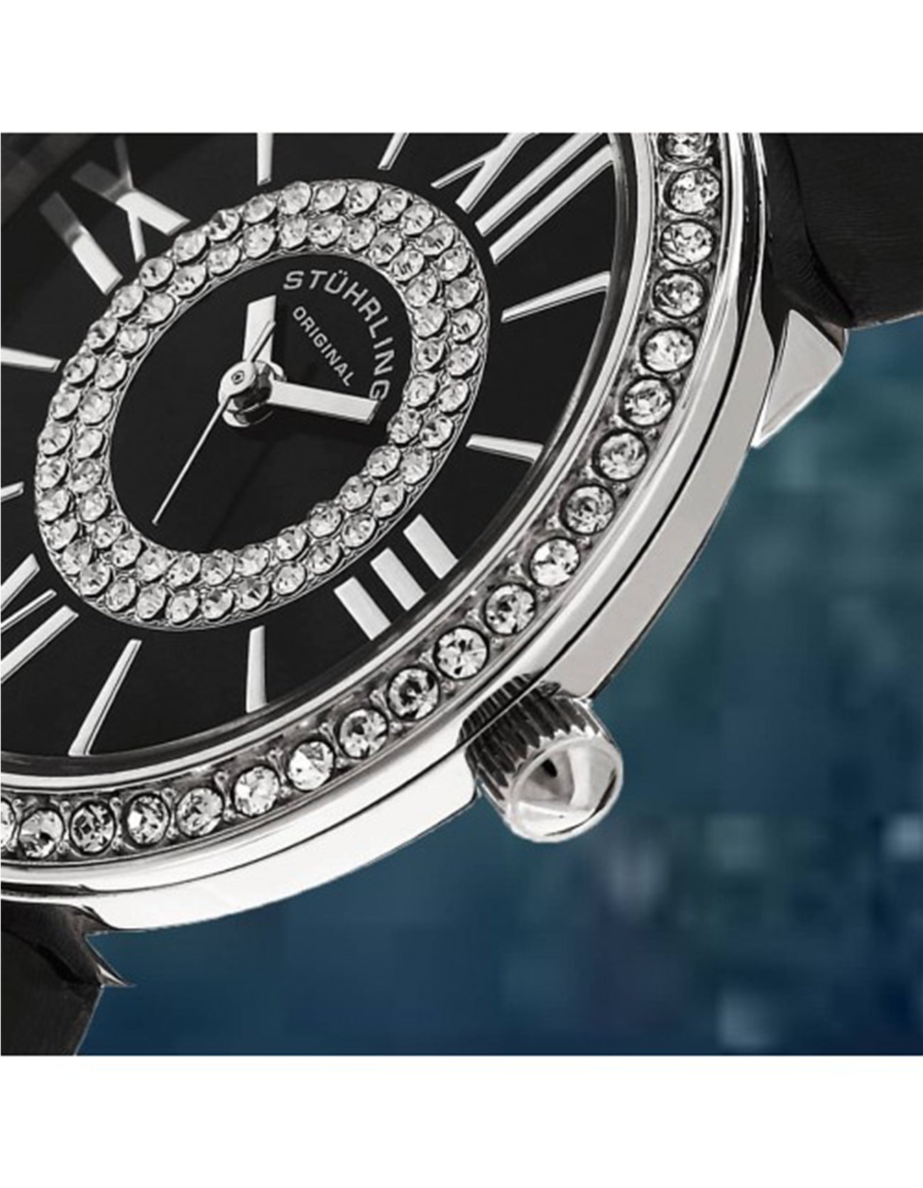 Women Chic 566.02 Quartz Black Dial Leather Watch