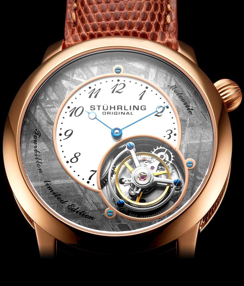 Stuhrling Original Meteorite 880 Hand-wind 43mm Tourbillon watch