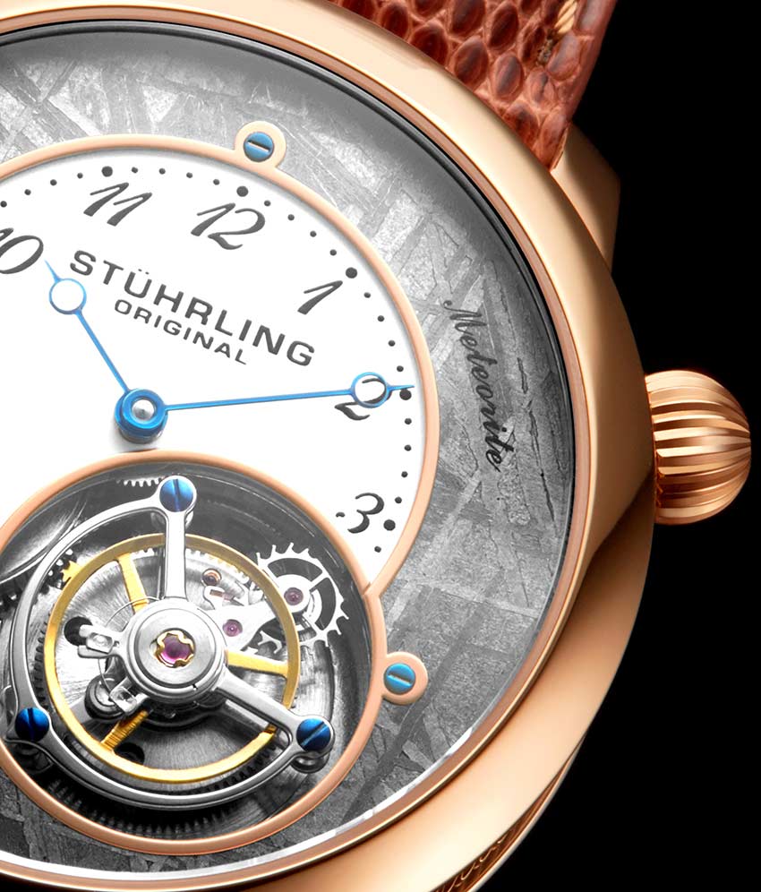 Stuhrling Original Meteorite 880 Hand-wind 43mm Tourbillon watch