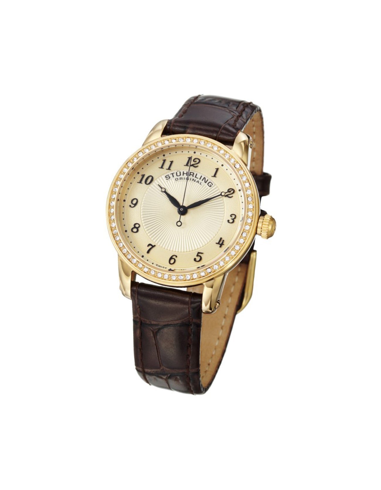 Women's Original Symphony 651.02 Quartz Classic Gold Tone Brown Leather Watch