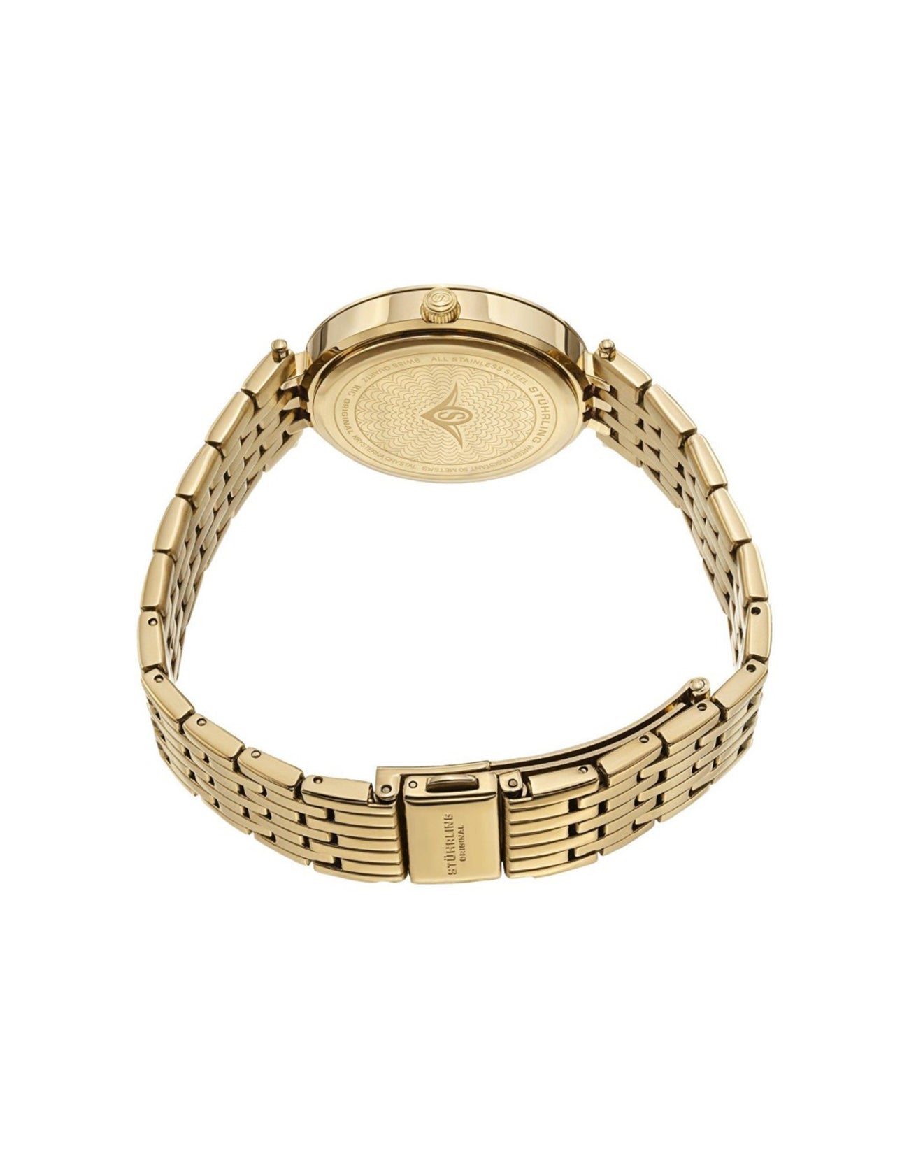 Stuhrling Original Garland 579.03 Quartz Classic Bracelet Gold Dial Women Watch