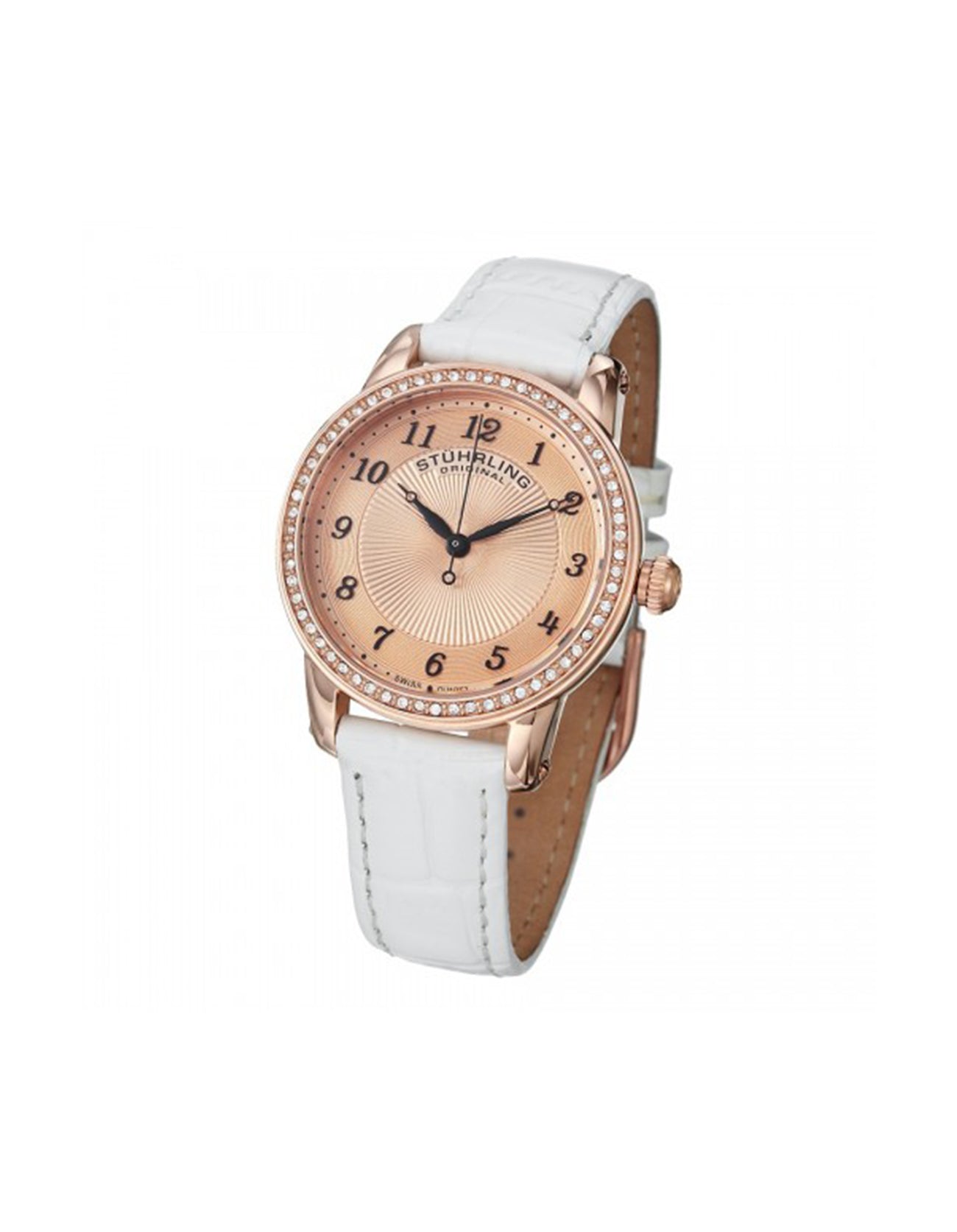 Women Symphony 651.03 Quartz Classic Rose Tone White Leather watch