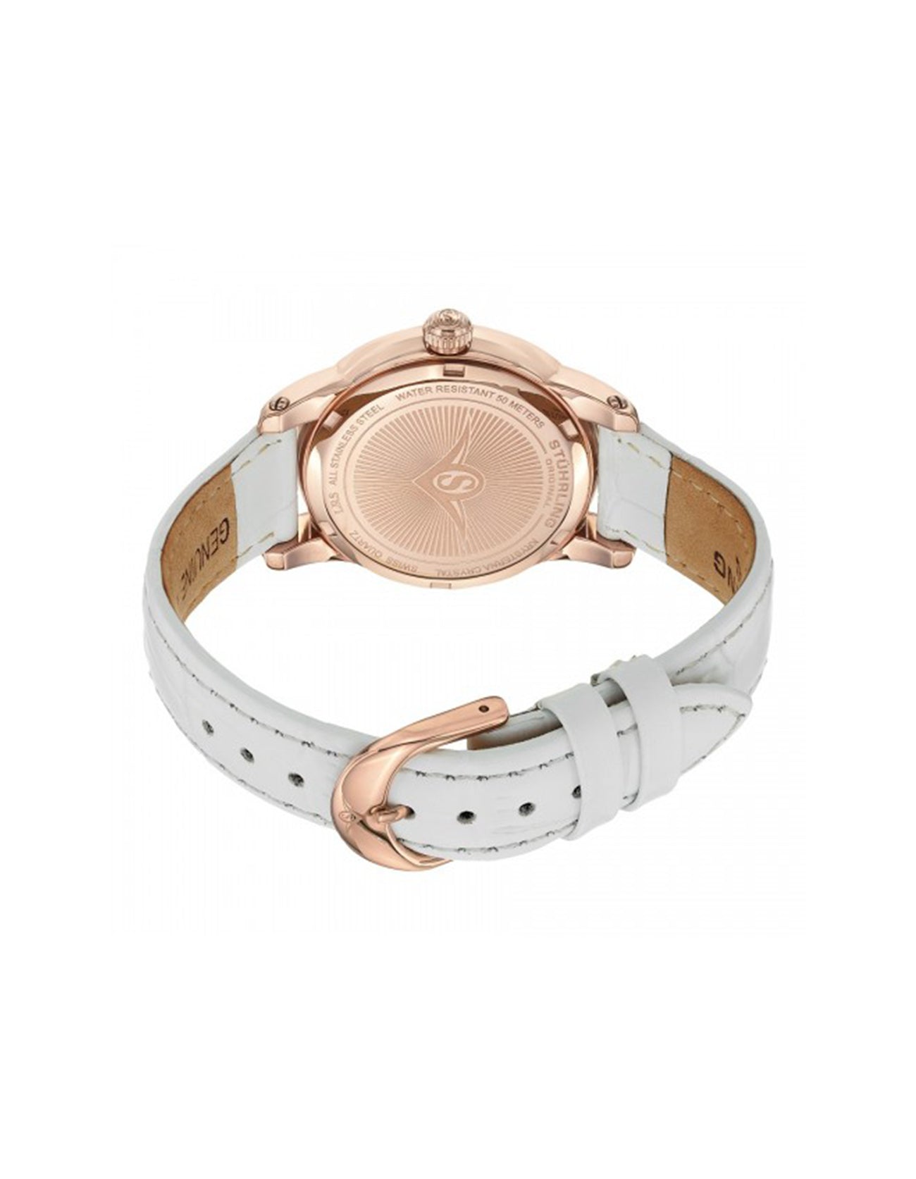 Women Symphony 651.03 Quartz Classic Rose Tone White Leather watch