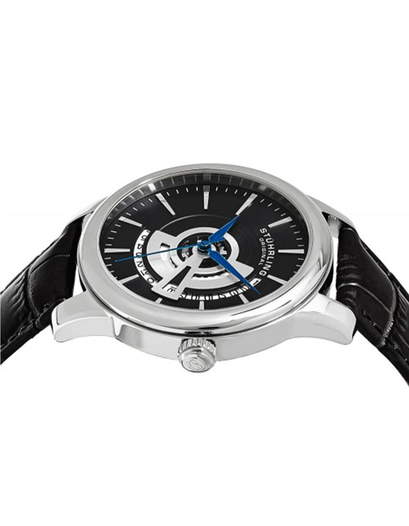 Stuhrling Original Men's Watch Symphony 787.02 Black Leather Watch