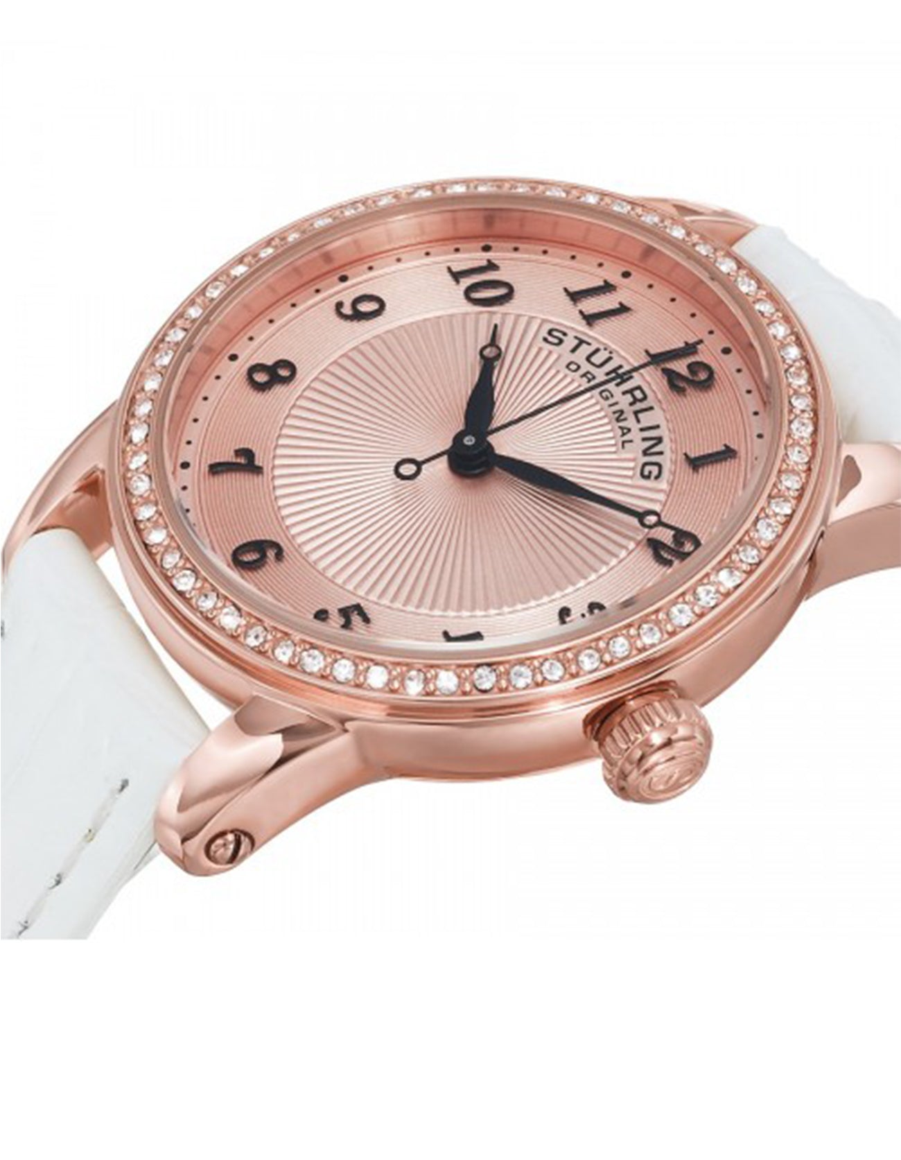 Women Symphony 651.03 Quartz Classic Rose Tone White Leather watch