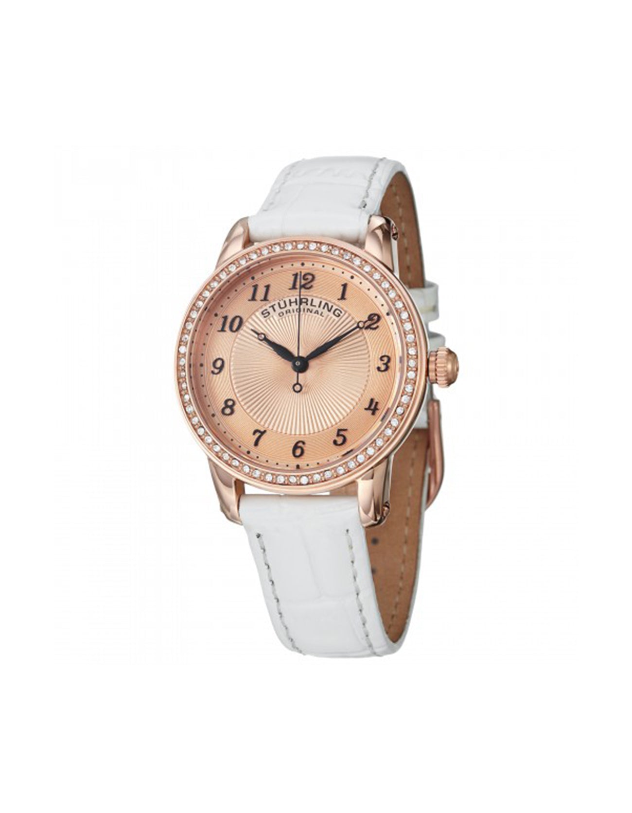 Women Symphony 651.03 Quartz Classic Rose Tone White Leather watch