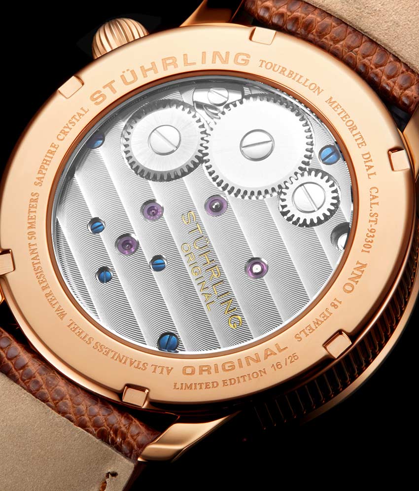 Stuhrling Original Meteorite 880 Hand-wind 43mm Tourbillon watch