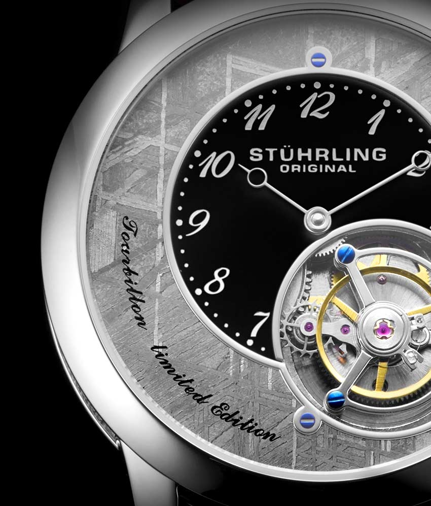 Stuhrling Original Meteorite 880 Hand-wind 43mm Tourbillon watch